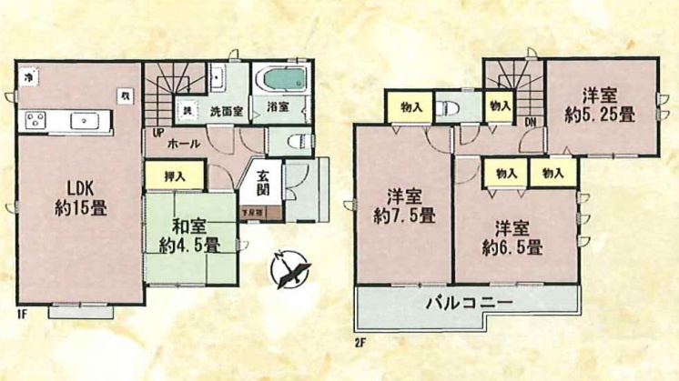 全7区画　お車並列２台以上　二見町東二見　A号棟　新築戸建の間取り