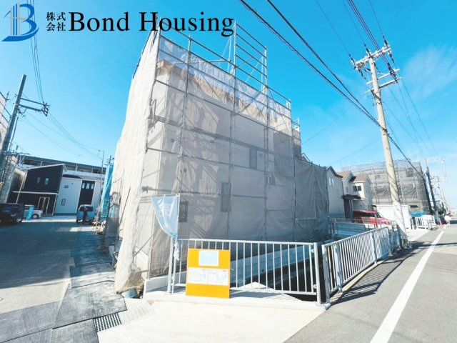 全7区画　お車並列２台以上　二見町東二見　A号棟　新築戸建の前面道路含む現地写真