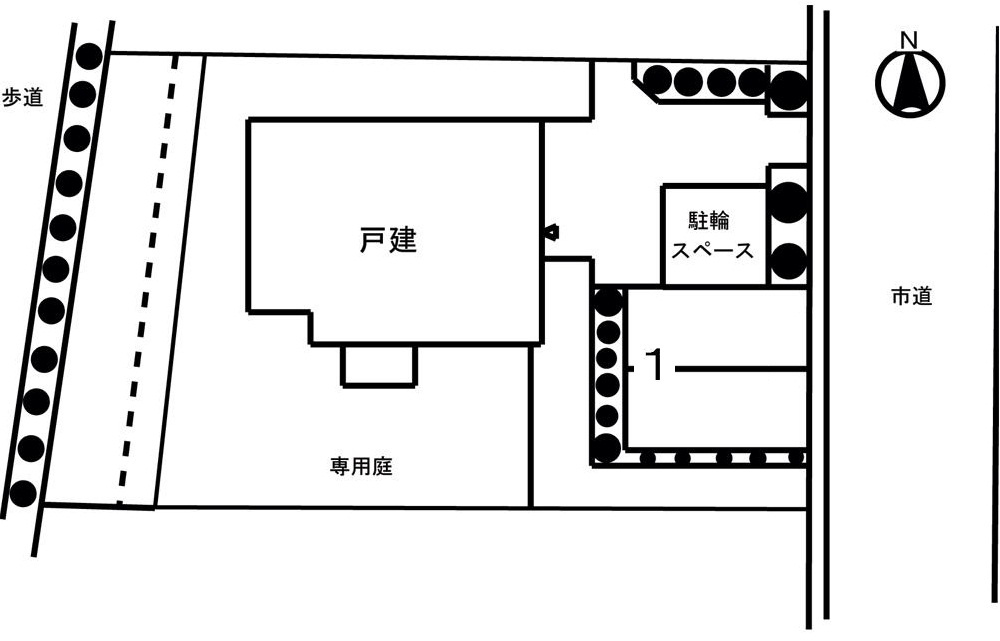 横田ハウスの区画図