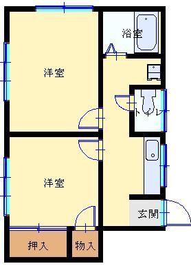 クイーンシップ横須賀中央Ⅰの間取り