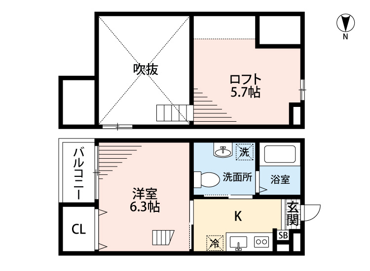 Ｋｏｈｉｍａｒｉ志賀本通の間取り