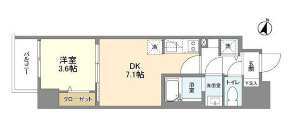 ライフフィールドなにわ本町RUELLEの間取り