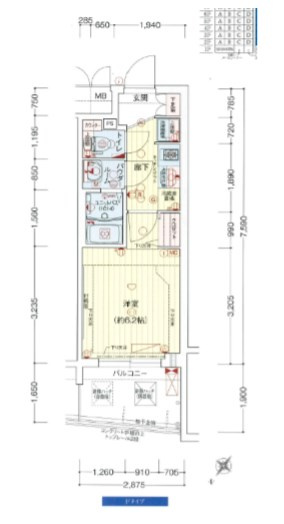 プレサンス神戸元町ミューズの間取り