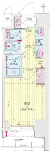 プレサンス谷町九丁目ディセオの間取り