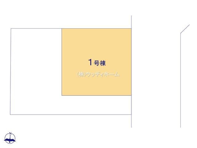 越谷市東越谷第9　新築一戸建て　1号棟の区画図