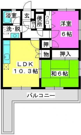 プラムハイツ１の間取り