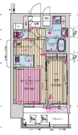 プレサンス京町堀ノースの間取り