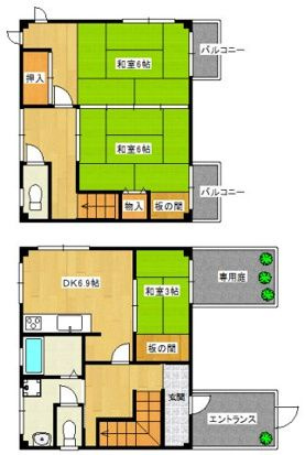 北池ハイツの間取り