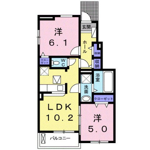 ルミエール松茂西Ⅲの間取り