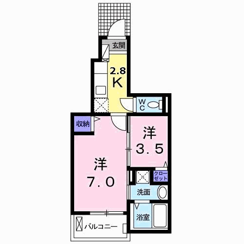 マリオ北島 Aの間取り