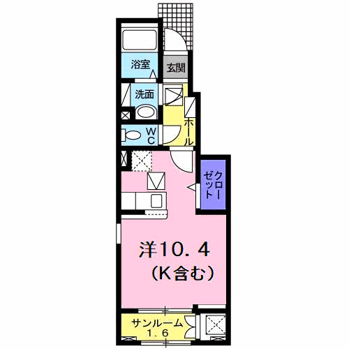 リヨン Bの間取り