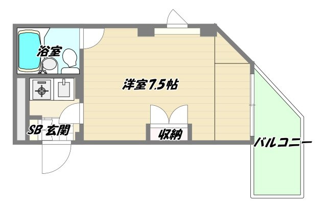 大阪市淀川区西三国１丁目の賃貸マンションの間取り