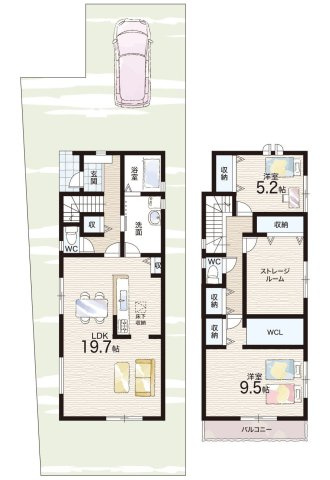 ◆松原市一津屋　第2期　新築一戸建ての間取り