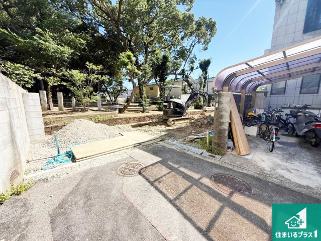 ◆松原市一津屋　第2期　新築一戸建ての前面道路含む現地写真|周辺は落ち着いた街並みの住宅地！子育てがしやすい住環境です！まだ未完成ですが、現地でしかわからない事もございます。是非一度ご覧ください。
