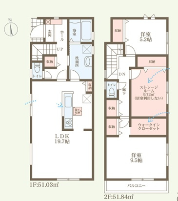 松原市一津屋　第2期　新築一戸建ての間取り