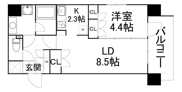 【間取り】 | 天満橋ケルスコート