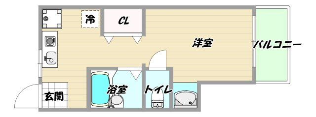 大阪市淀川区木川東１丁目の賃貸マンションの間取り