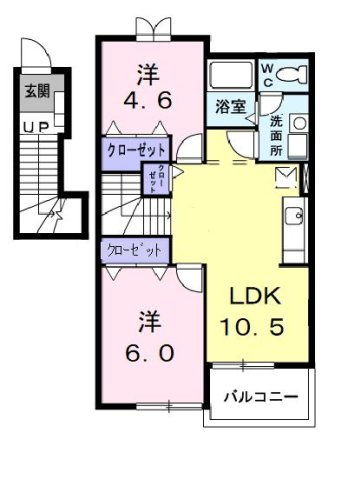 アメニティ　ワンの間取り