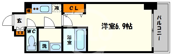 ララプレイス大阪福島ミラの間取り|ララプレイス大阪福島ミラ　間取り