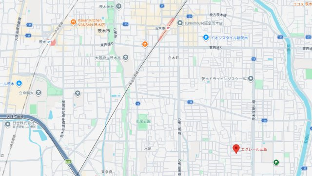 エクレールミシマの地図