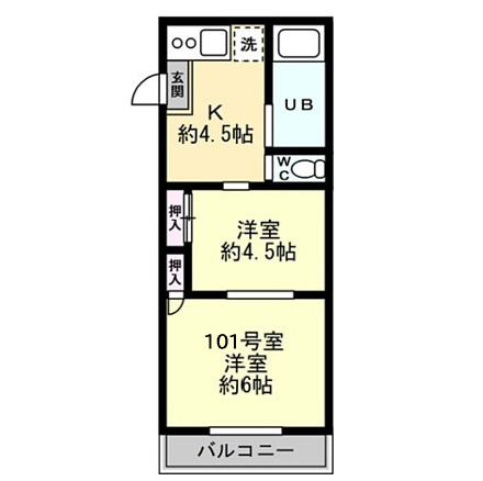 コーポ白楽の間取り