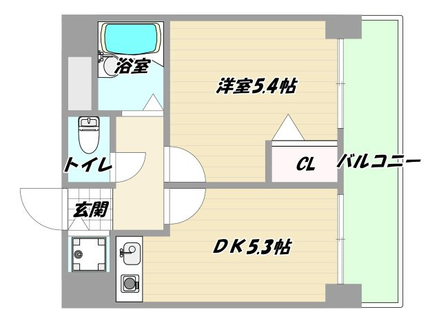 大阪市淀川区木川東４丁目の賃貸マンションの間取り