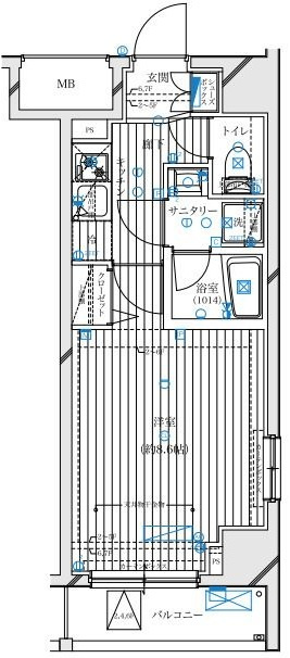 ライズコート住吉の間取り|間取りです。