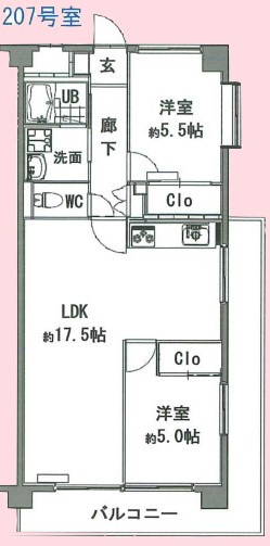 グランメール戸田Ⅱの間取り
