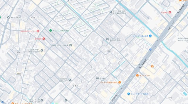 泉大津市千原町　新築一戸建ての地図