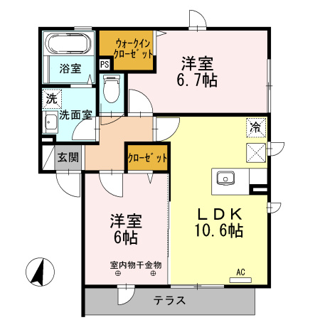 メゾンドゥベルデュールの間取り