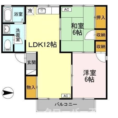 セジュールKEI Ａ／Ｂ棟 Aの間取り