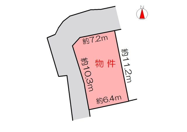 丹波市柏原町東奥の売地の区画図