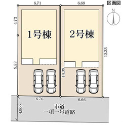 リーブルガーデン鹿児島市田上第二の区画図