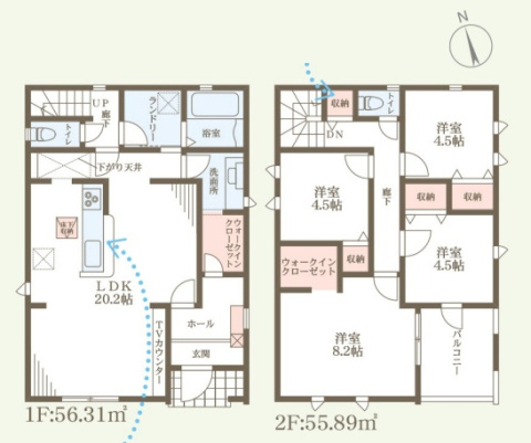 ★舞鶴市公文名　新築一戸建ての間取り|1号地