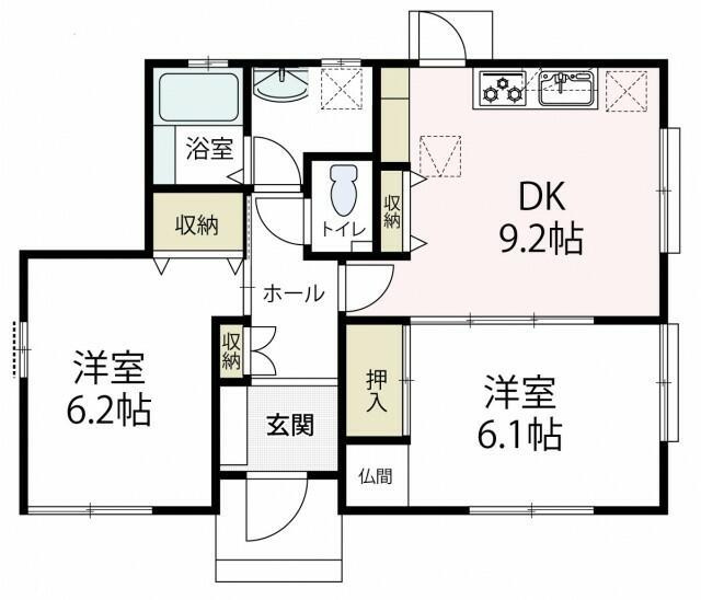 三春台貸家ＩＩの間取り
