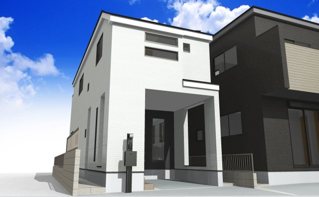 中野区若宮2丁目　新築戸建　全3棟の完成予想図|1号棟外観パース

現地ご見学希望・資料請求などお気軽にお問い合わせ下さい！
03-5990-5201