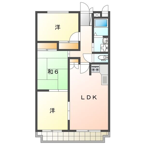 田辺ハイツの間取り