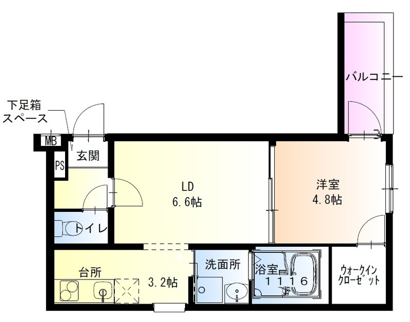 フジパレス南海貝塚駅西Ⅱ番館の間取り