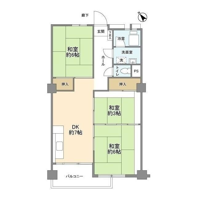 南砂住宅２号棟の間取り