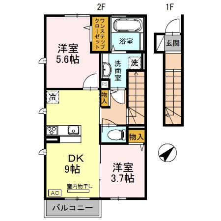 グランデディーオ　A棟の間取り