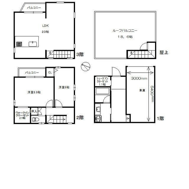 高輪台戸建の間取り