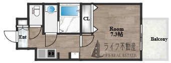 S-RESIDENCE緑橋駅前の間取り