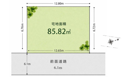 【区画図】 | 世田谷区等々力　第一種中高層住居専用地域　売地