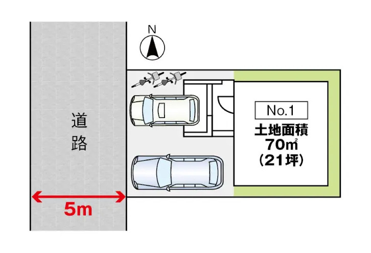 佐伯区三筋2丁目　№37267の区画図