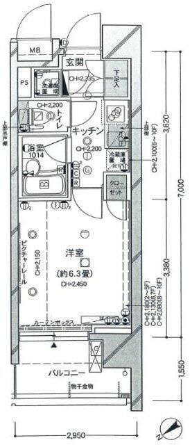 パレステュディオ芝浦Ｃｉｔｙの間取り|間取り