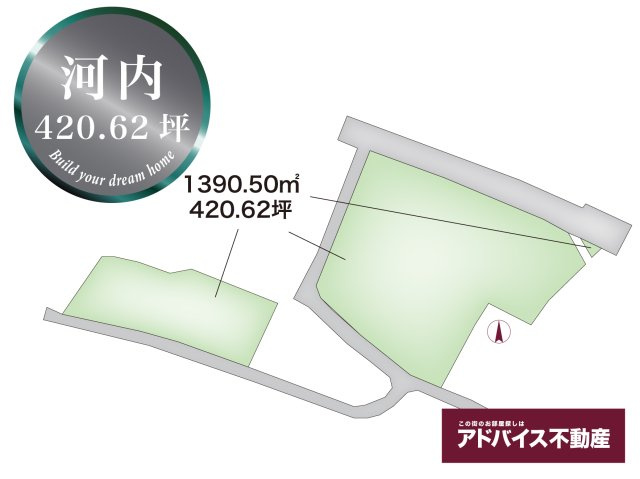 みやま市瀬高町河内の売地の区画図
