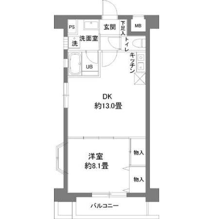 カスタリア新宿7丁目の間取り