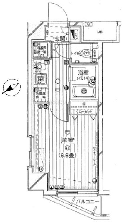 プレール・ドゥーク文京白山の間取り|1K
