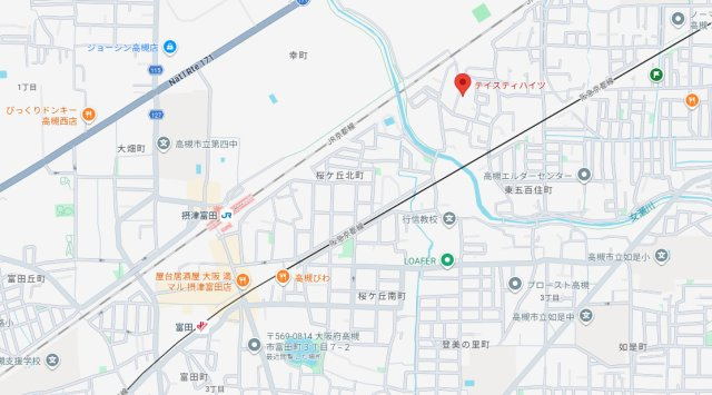 テイスティハイツの地図