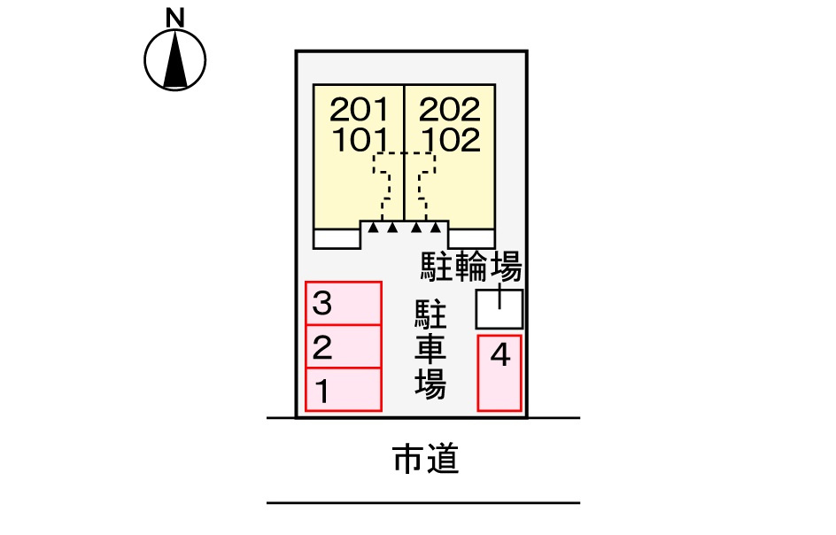 ドゥーメゾンＮの区画図